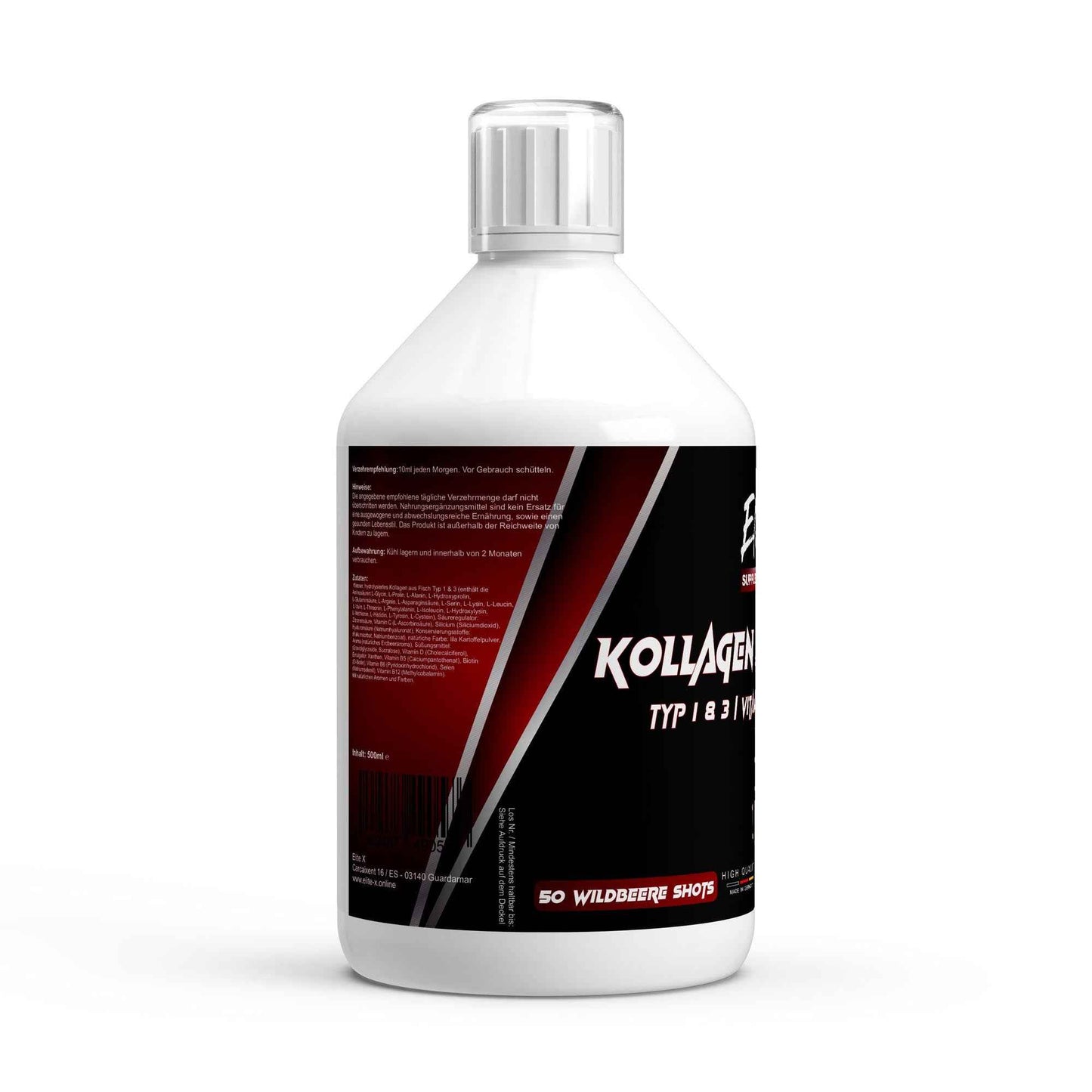 Kollagen Marine Plus+ - 50 Shots - Wildbeere - 500ml