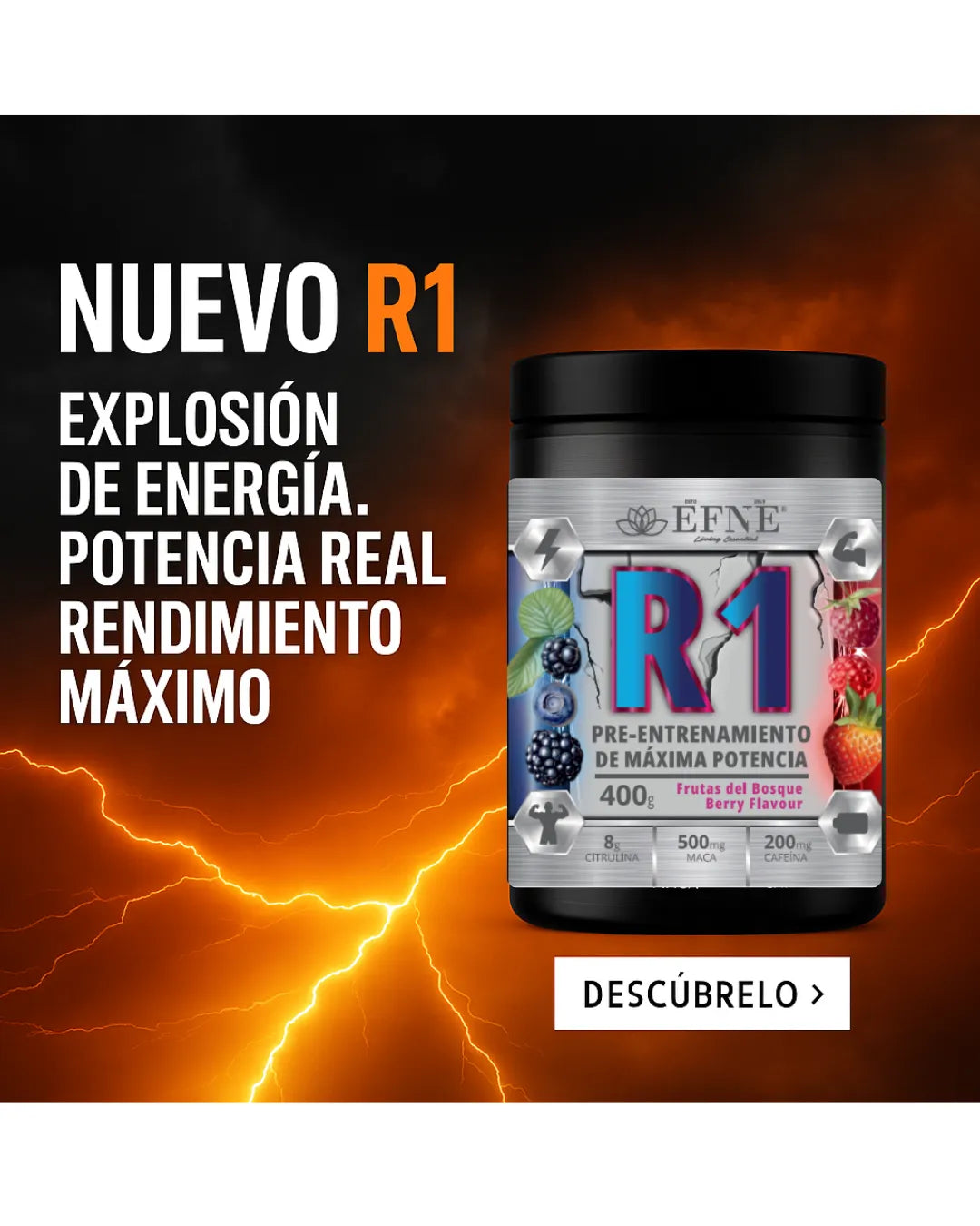 R1 - Pre-Workout mit Koffein | Waldfrucht