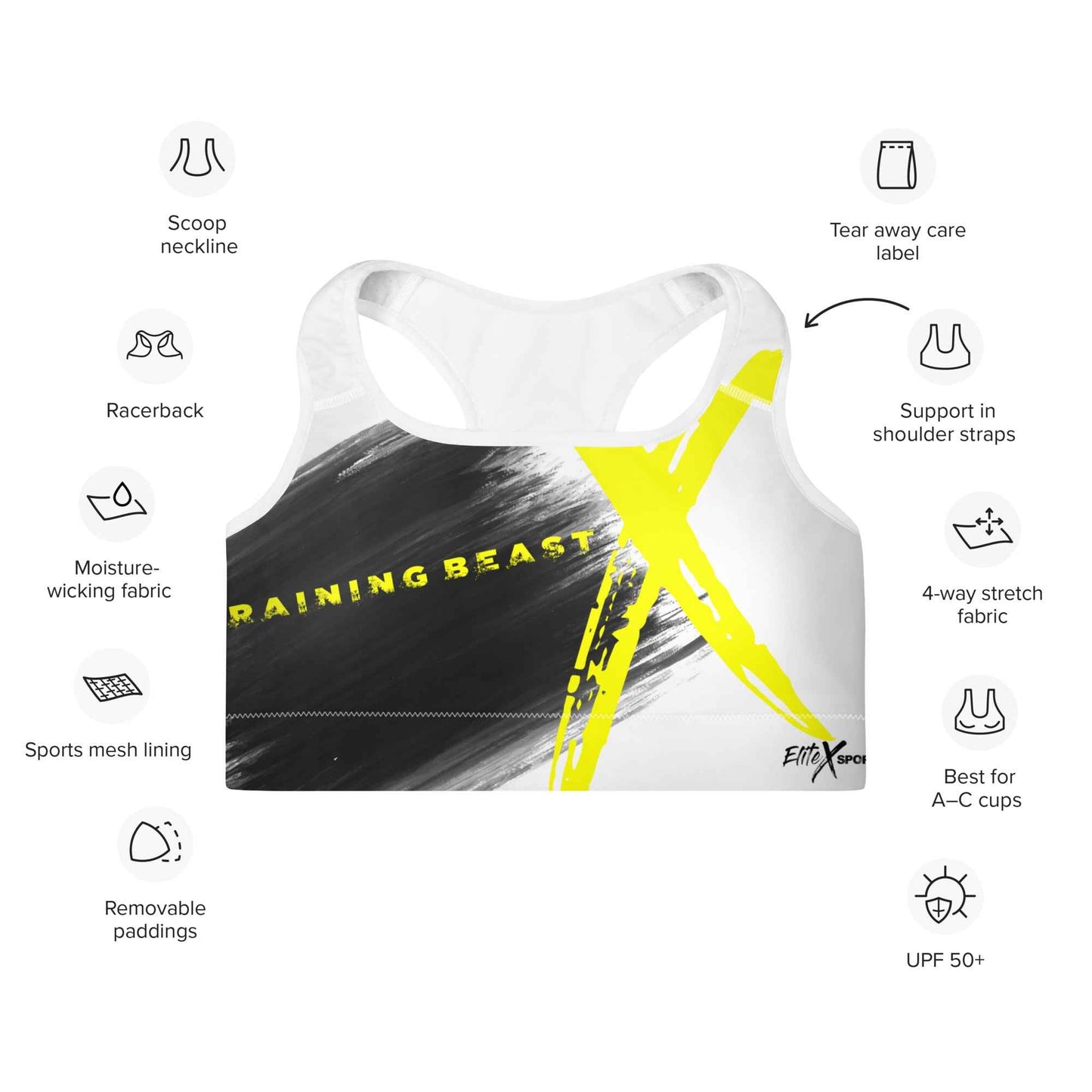 Sports Bra "TRAINING BEAST YELLOW"