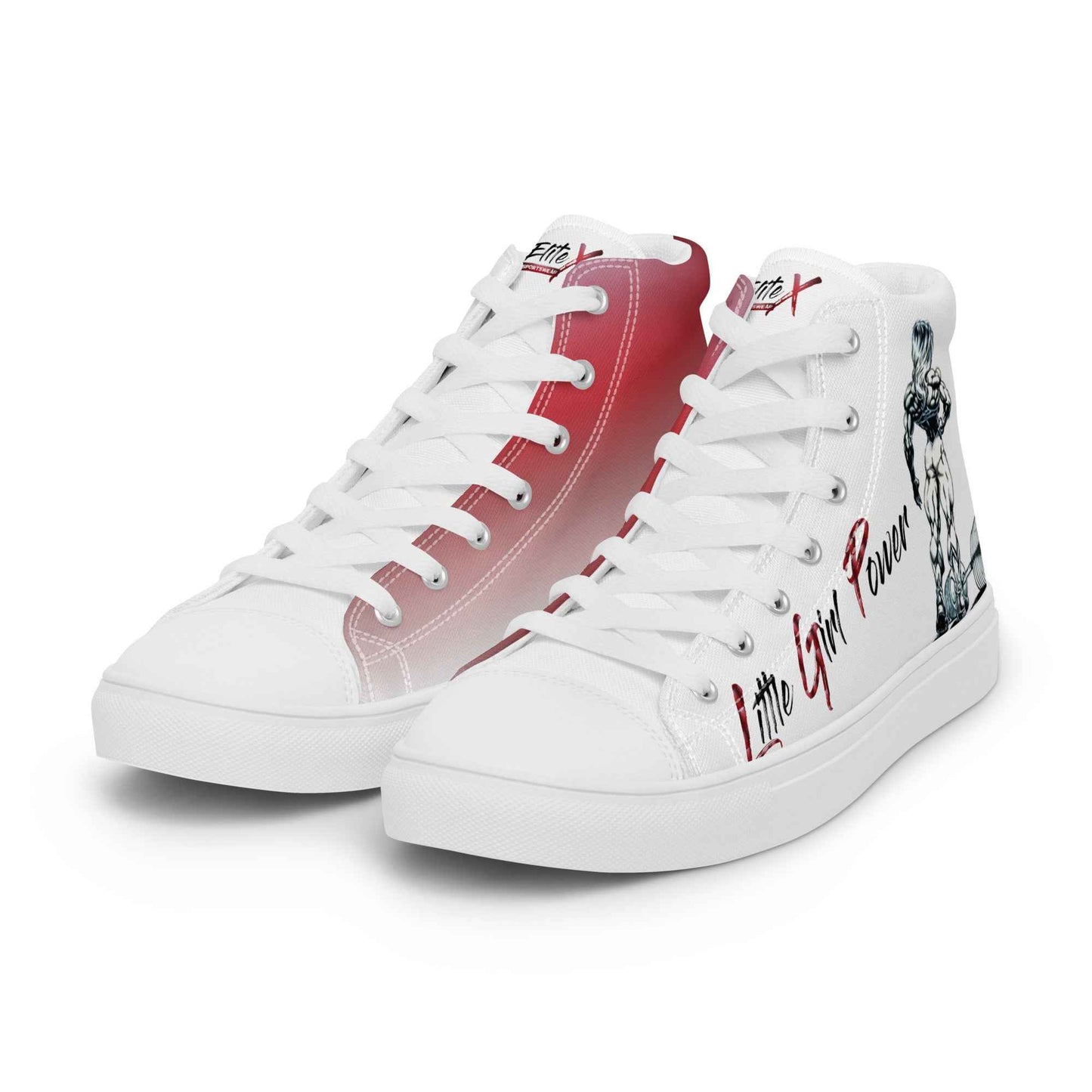 High-Top Leinenschuhe "LITTLE GIRL POWER"
