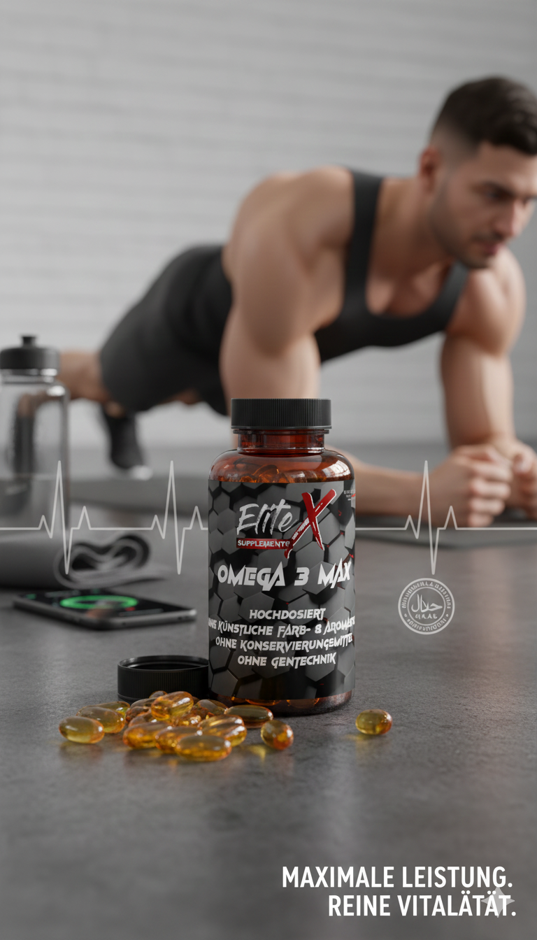 Das Geheimnis der Vitalität: Omega 3 Max Halal konform von Elite X entdecken