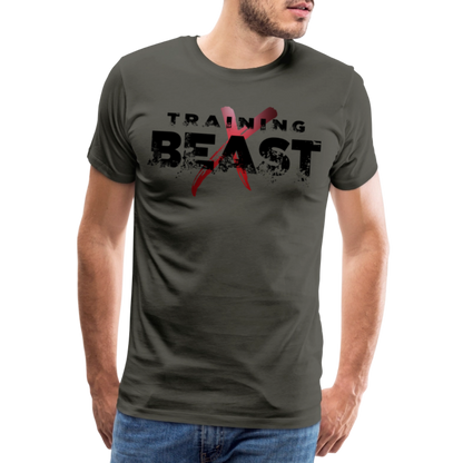 Männer Premium T-Shirt "TRAINING BEAST" - Asphalt