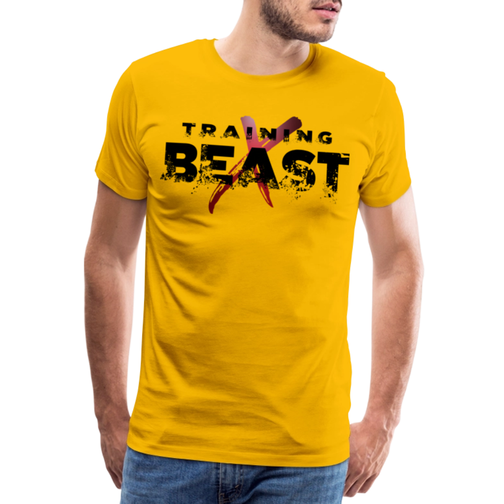 Männer Premium T-Shirt "TRAINING BEAST" - Sonnengelb
