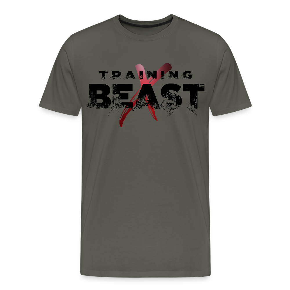 Männer Premium T-Shirt "TRAINING BEAST" - Asphalt
