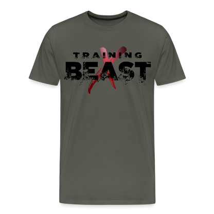 Männer Premium T-Shirt "TRAINING BEAST" - Asphalt