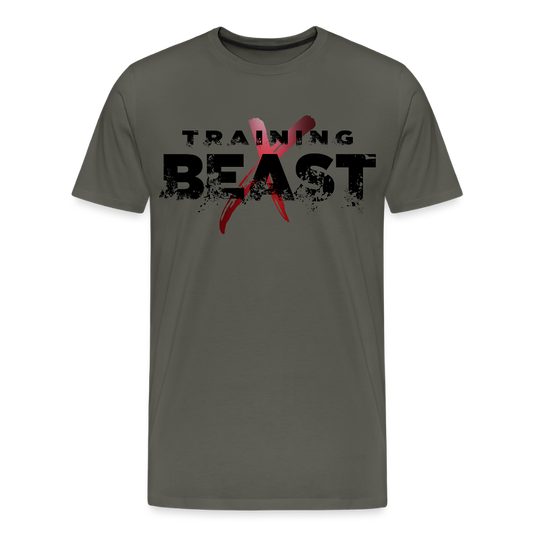 Männer Premium T-Shirt "TRAINING BEAST" - Asphalt
