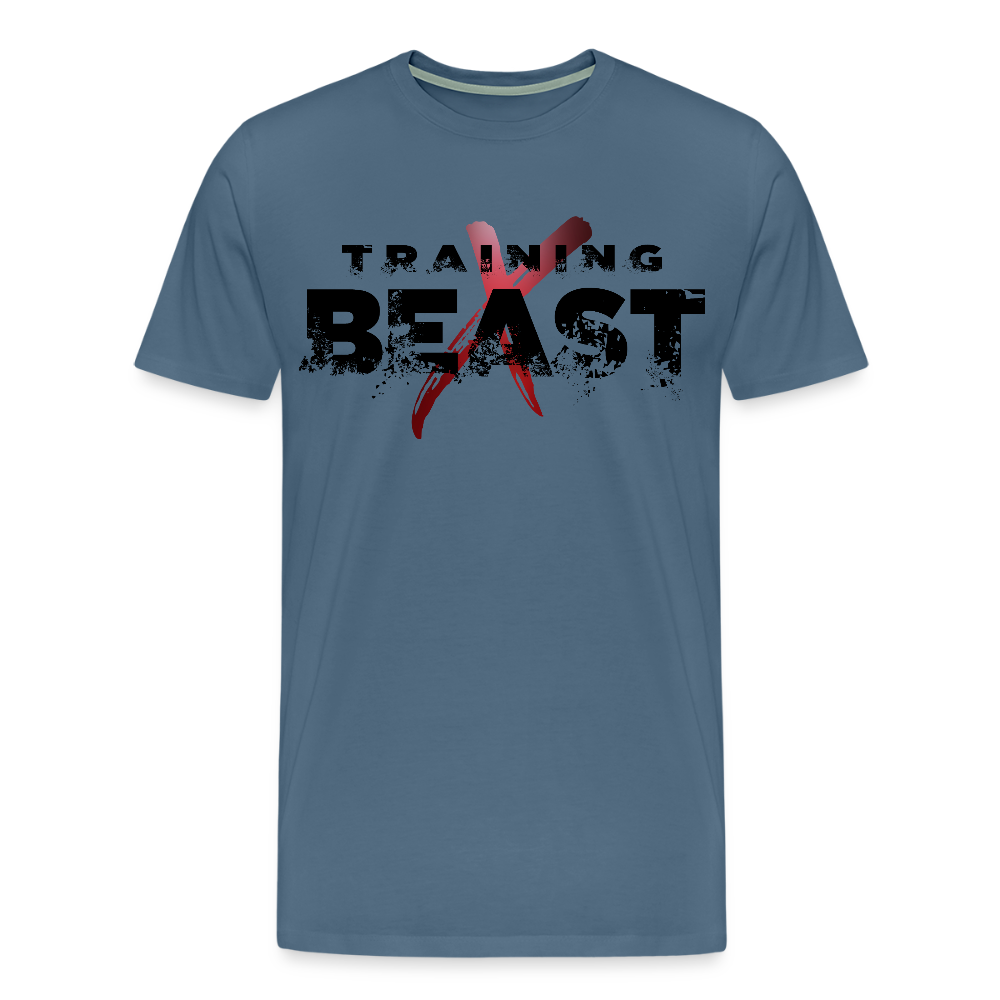 Männer Premium T-Shirt "TRAINING BEAST" - Blaugrau