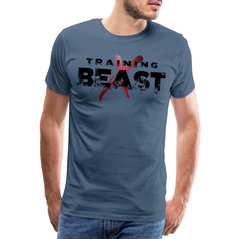 Männer Premium T-Shirt "TRAINING BEAST" - Blaugrau