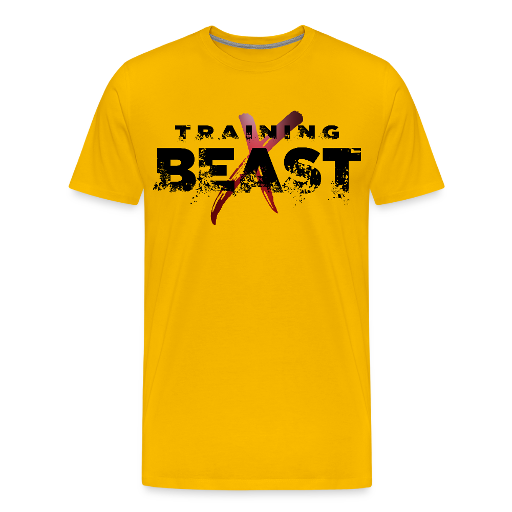 Männer Premium T-Shirt "TRAINING BEAST" - Sonnengelb