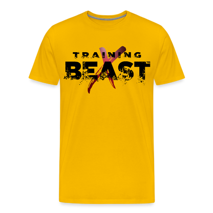 Männer Premium T-Shirt "TRAINING BEAST" - Sonnengelb