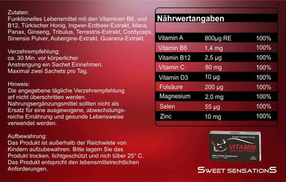 VITAMIN Oral Jelly - hochdosiert für den Mann mit Sofortwirkung – Premium Qualität - 2er Pack