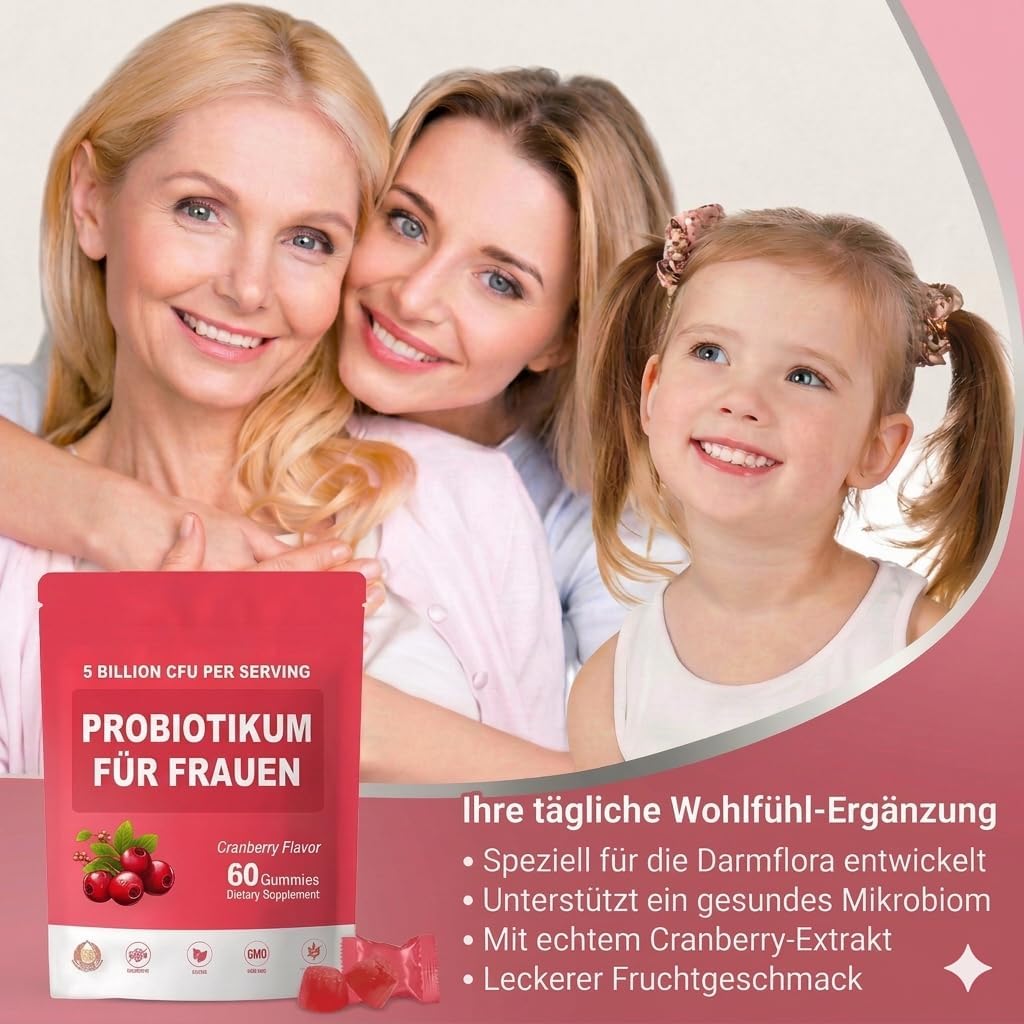Elite X – Komplex für Frauen – 60 Gummies – 5 Mrd. KBE – Intimflora & Frauengesundheit – Vegan, Zuckerfrei & Hochdosiert
