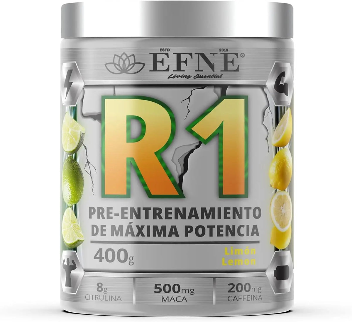 R1 EFNE – Pre-Workout with Caffeine and Performance Enhancers (Lemon)