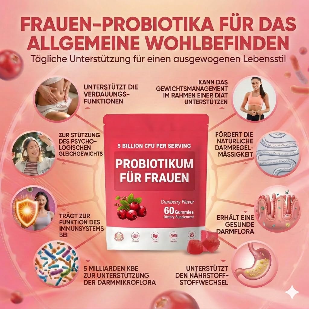 Elite X – Komplex für Frauen – 60 Gummies – 5 Mrd. KBE – Intimflora & Frauengesundheit – Vegan, Zuckerfrei & Hochdosiert