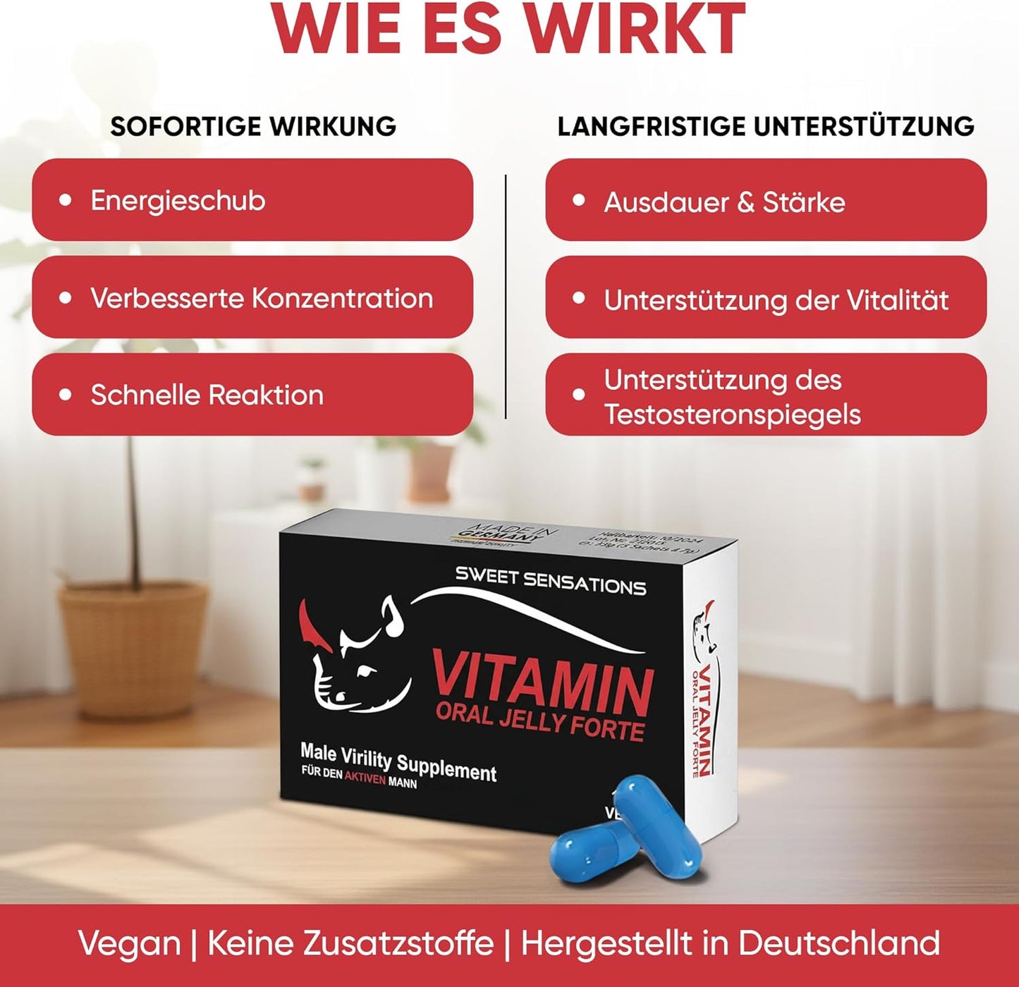 VITAMIN JELLY Original – Jetzt auch als Kapsel – 4 HT Enzyme Mikronährstoffkomplex – Für den Mann