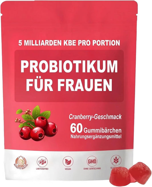 Elite X – Komplex für Frauen – 60 Gummies – 5 Mrd. KBE – Intimflora & Frauengesundheit – Vegan, Zuckerfrei & Hochdosiert