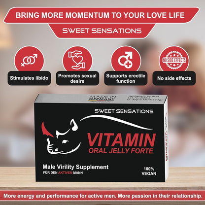 VITAMIN-Macun Honig mit Tribulus, 600mg Roter Ginseng & Black Maca, Natürliche Formel für Männer Extra stark