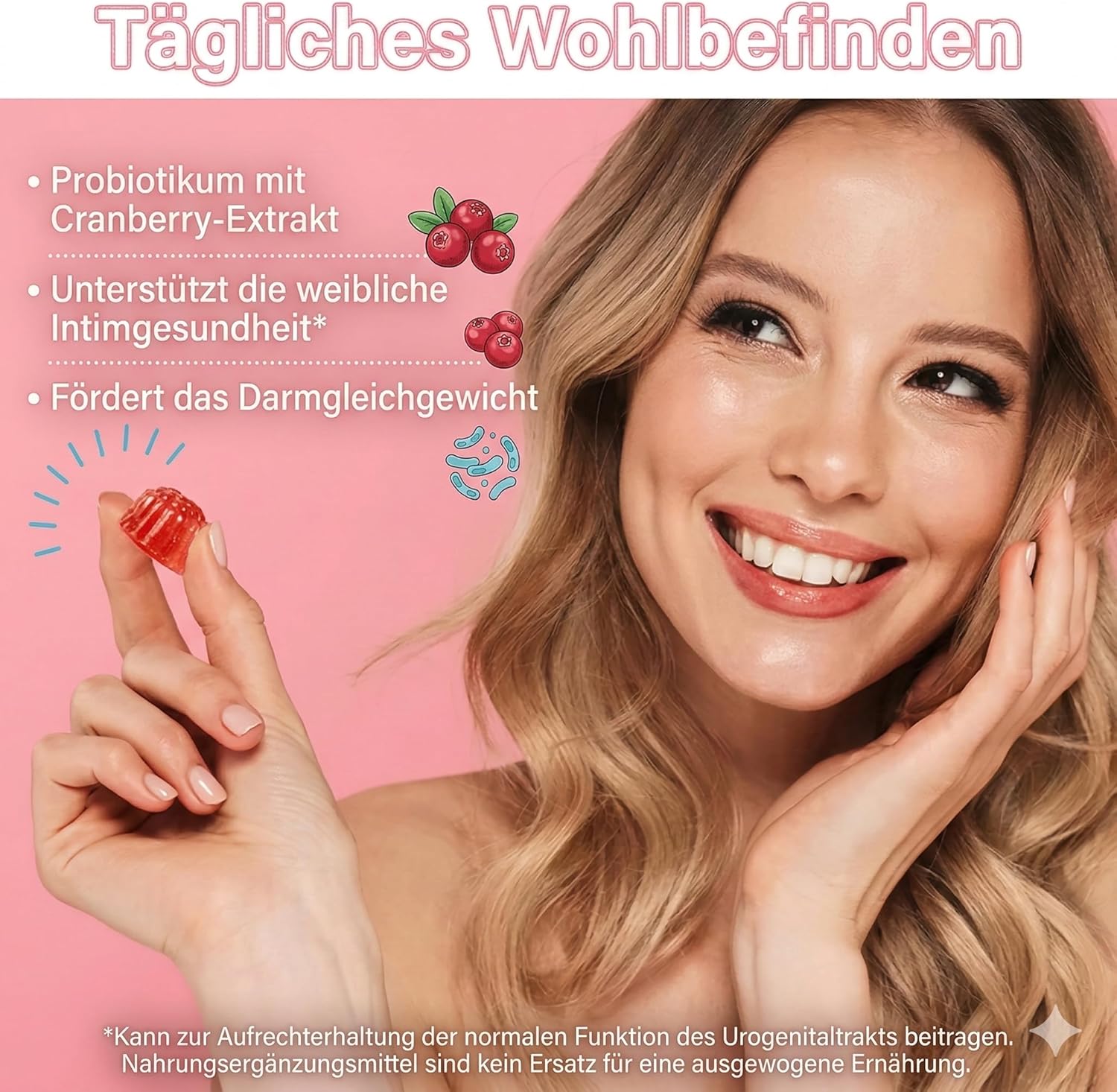 Elite X – Komplex für Frauen – 60 Gummies – 5 Mrd. KBE – Intimflora & Frauengesundheit – Vegan, Zuckerfrei & Hochdosiert