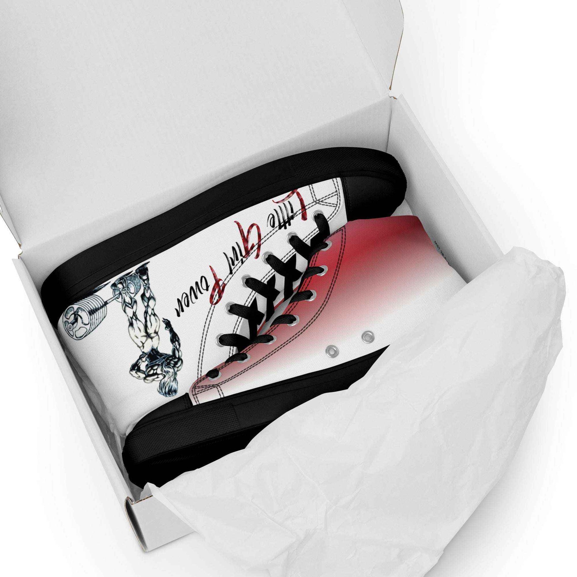 High-Top Leinenschuhe "LITTLE GIRL POWER"