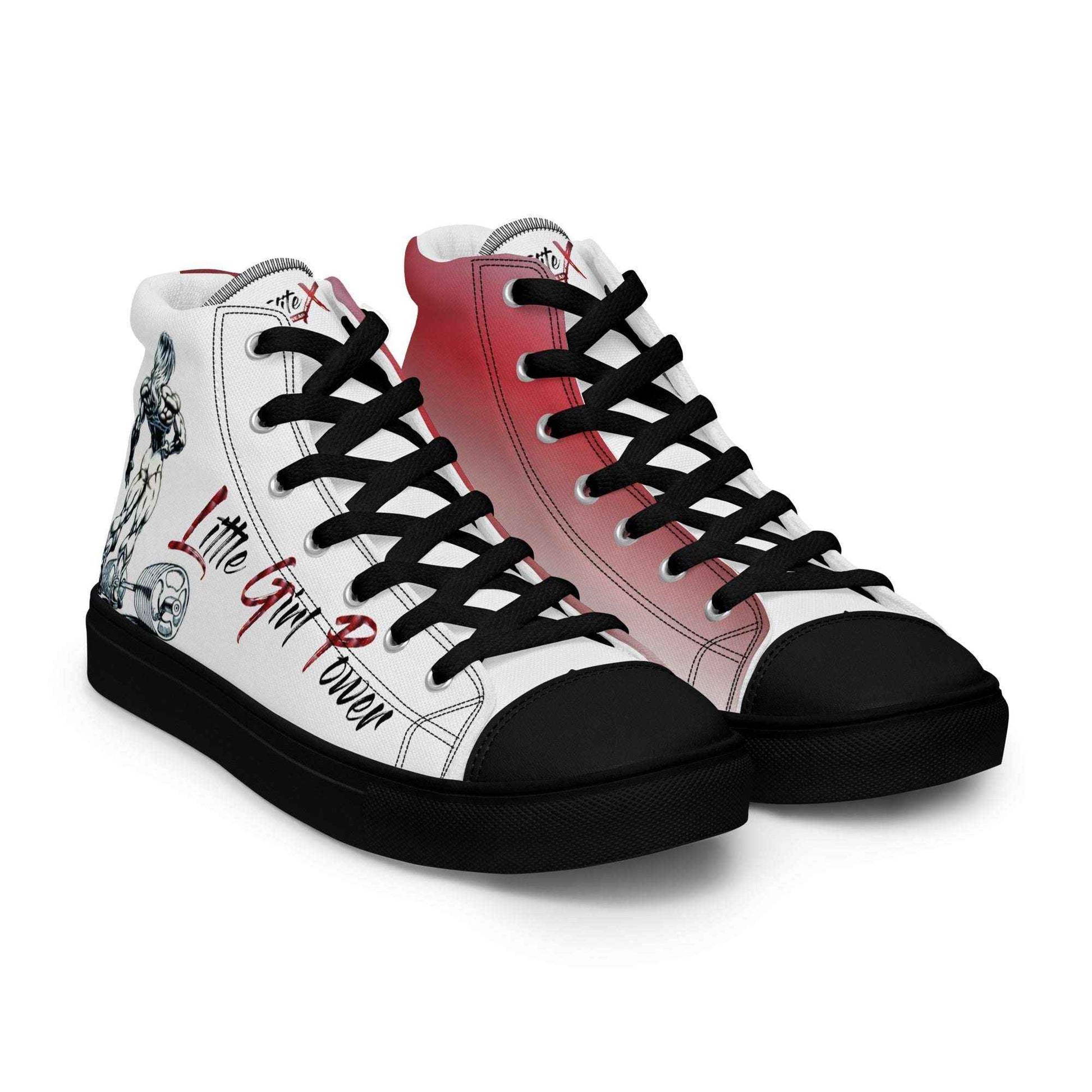 High-Top Leinenschuhe "LITTLE GIRL POWER"