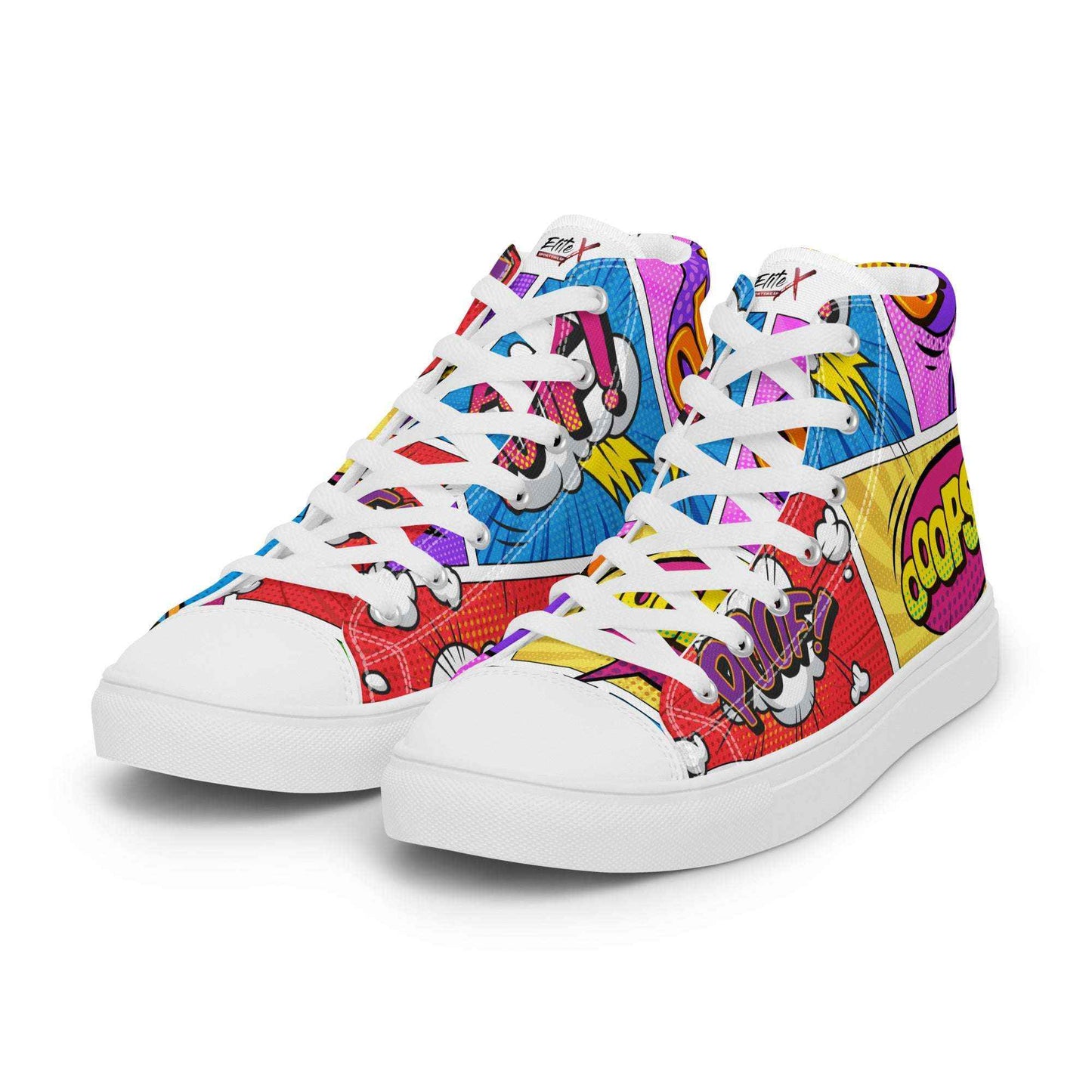 High-Top Leinenschuhe "COMIC"